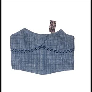 Princess Blue Corset Crop Top